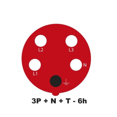 Imagem de Tomada De Acoplamento Industrial 3p N T 63 A 380-415 Vca 6 H Tramontina