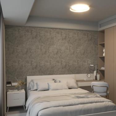 Imagem de Papel de parede 3D Concreto Castanho Claro Cinza 40x150cm Impermeável 