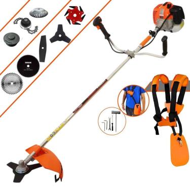 Imagem de Roçadeira Multifunções Completa Vulcan VR620H À Gasolina Motor 2T 62cc 3HP Alta Rotação Ideal Para Todos os Tipos de Trabalhos Com 8 Opções de Cortes