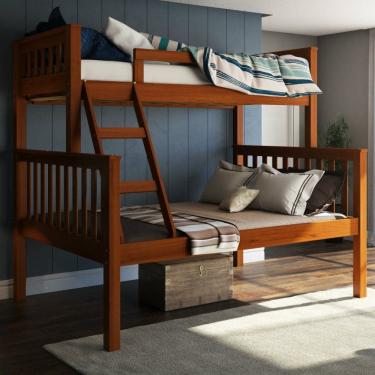 Imagem de Beliche com Cama de Casal Madeira Macica Saraiva