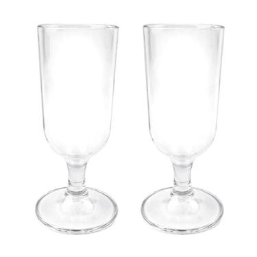 Imagem de KiBcsLic Taças de vinho de acrílico, copos para beber, copos de água com haste, de água para bar, dia dos namorados, festivais de inauguração de casa