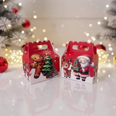 Imagem de 50 Caixinhas Maletinhas Natal Lembrancinhas Presente Mimo Cliente