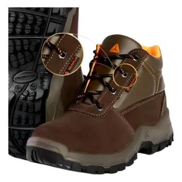 Imagem de Bota Camurça Bico Plástico Com Cadarço Marrom N43 CA45374 Deltaplus