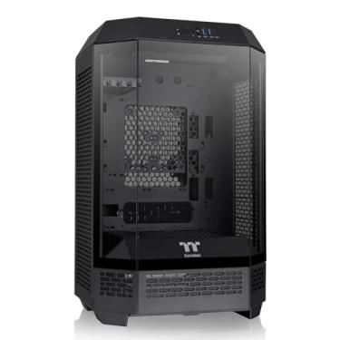 Imagem de Thermaltake Capa Micro-ATX preta Tower 300; ventoinha CT de 2 x 140 mm incluída; suporta radiador de até 420 mm; kit de suporte de chassi opcional permite exibição horizontal; CA-1Y4-00S1WN-AZ