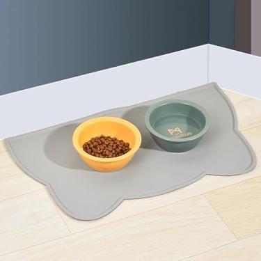 Imagem de Tapete de comida de gato, tapete de silicone para alimentos para animais de estimação, tapete de comida de gato mais grosso, antiderrapante, fácil de limpar jogo americano para animais de estimação
