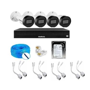 Imagem de Kit Cftv 4 Câmeras Ip Intebras 1130 Nvd Intelbras 1404