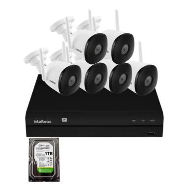 Imagem de Kit 6 Câmeras Intelbras Im5 Full Hd Nvd 1408 Intelbras Com Hd 1Tb