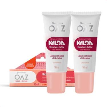Imagem de Kit com 2 - Hidratante Labial Oaz Valda Sabor Morango 10 ml
