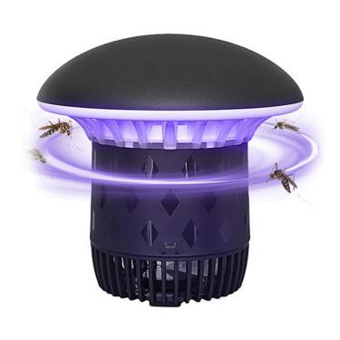Imagem de Armadilha Eletrônica para Mosquitos, Mosquito Zapper com Lâmpada Ultravioleta UVA, Plug in Mosquito Killer, Silenciosa e Segura, Ideal para Ambientes Internos, USB, Preto