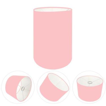 Imagem de Cúpula Abajur Cilíndrica Cp-8006 Ø18x25cm Rosa Bebê - Vivare
