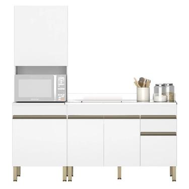 Imagem de Paneleiro E Balcão Gabinete Com Pia 120cm Lina K02 Supremo - Mpozenato