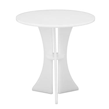 Imagem de Pilipane Casa de Bonecas Mesa Redonda Miniatura Móveis Acrílico Design Moderno para Casa de Bonecas Escala 1/12 Sala de Estar ou Decoração de Jardim de Fadas 10 x 9,8 cm