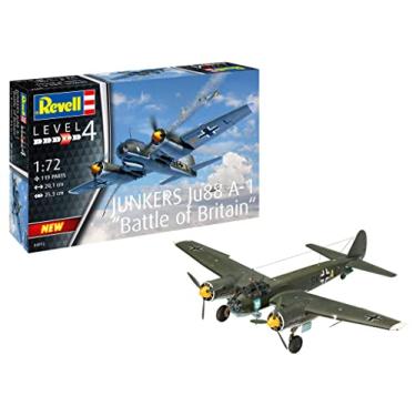 Imagem de Revell RV04972 Junkers Ju88 A-1 Battle of Britaon 1:72 Kit de modelo de plástico, Unlackiert