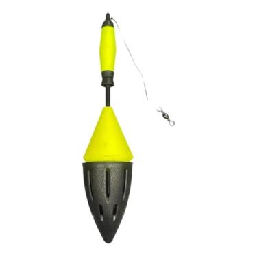 Imagem de Boia Cevadeira 65g para Vara de Pesca - Formato Balístico, Chumbo Integrado, Longa Distância e Acamento Fosco - Ideal para pesca em Lagoa e Represa