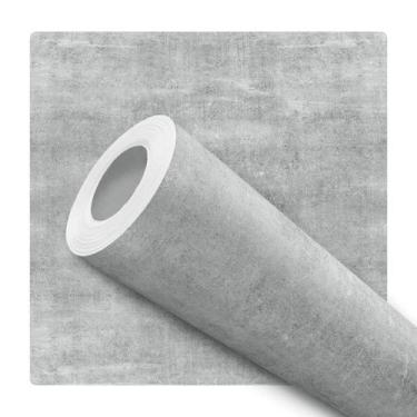 Imagem de Papel De Parede Adesivo Lavável Sala Quarto Cimento Queimado 12m - Del