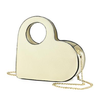 Imagem de KURGOOL Bolsa de mão e bolsa de mão, bolsa transversal pequena com corrente dourada, presentes de aniversário para mulheres, mãe, irmã, Bege