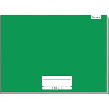 Imagem de Caderno Brochura de Desenho Grande Horizontal Capa Dura - Verde - 40 Folhas 63 g/m² - Unitário