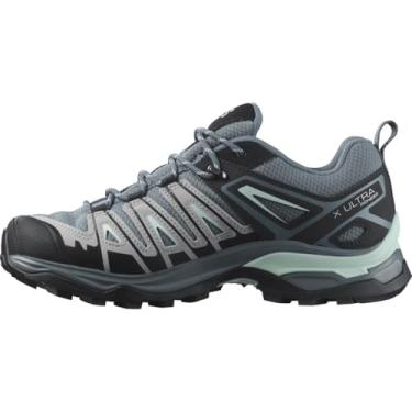 Imagem de Salomon Tênis de caminhada feminino X Ultra Pioneer Gore-tex, Tempestade, liga metálica, mandioca, 34