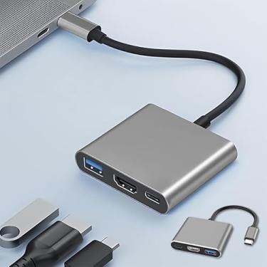Imagem de Hub USB C com HDMI 4K, porta C de 100 W, porta USB 3.0, conversor adaptador USB 3.1 tipo C para HDMI, compatível com MacBook Pro/Air, iPad Pro, iMac, iPhone 16/15, XPS, ThinkPad, S22