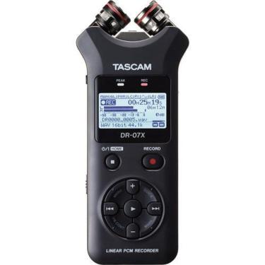 Imagem de Gravador Áudio Portátil Tascam Dr-07X Microfone Ajustável