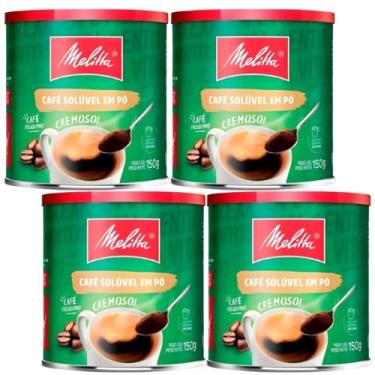 Imagem de Café Solúvel Em Pó Cremoso Lata 150g Kit 4 Unidades