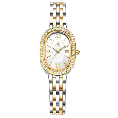 Imagem de Relógio de pulso de quartzo feminino design elegante strass minimalista