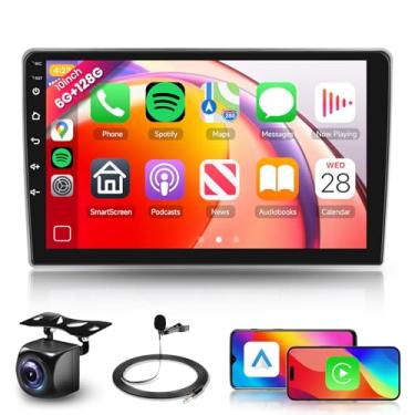 Imagem de Estéreo automotivo 8Core 6G + 128G para Chevrolet Silverado 2007 2008 2009 2010 2011 2012 rádio, sem fio CarPlay Android Auto, WiFi GPS, tela sensível ao toque estéreo de 10 polegadas 2,5D, câmera de