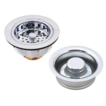 Imagem de Coador grande para cesta de cozinha Westbrass com estilo InSinkErator para eliminar a flange e a tampa, Polished Chrome