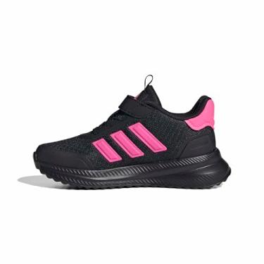 Imagem de adidas Tênis infantil X_Plr Path Elastic Lace & Strap, Preto/rosa lúcido/preto, 13 Little Kid
