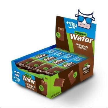 Imagem de Veggie Wafer Sabor Chocolate Vegetal CX/12 Unidades Mais Mu