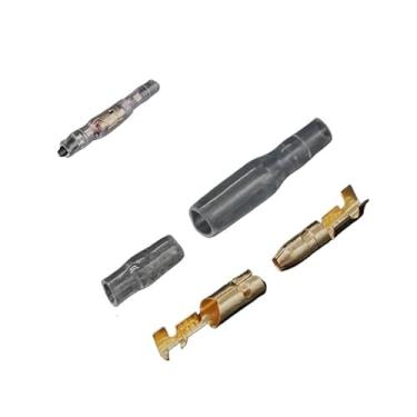 Imagem de Terminal 4.0 Conector de Fio Elétrico de Carro Diâmetro 4 mm Conjunto de Pinos Fêmea + Macho + Caixa Terminal de Prensa Frio (50 Conjuntos (200 peças))