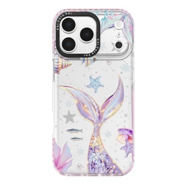 Imagem de ChiCaseVer Capa para iPhone 17 Pro Max, estampa de sereia mágica com cauda iridescente, proteção contra quedas de nível militar, linda capa protetora de TPU macio e fino com proteção de câmera para