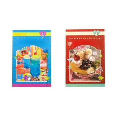 Imagem de Pacote de 40 folhas de adesivos estilo retrô, conjunto de adesivos de loja geral, conjunto de sobremesas de papel para scrapbook, livro para diário DIY, scrapbook, decoração de álbum de diário