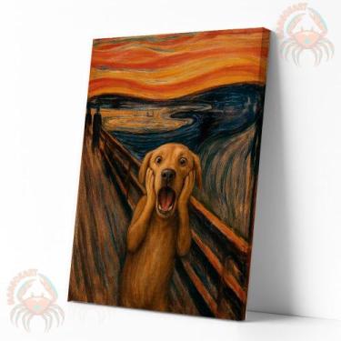 Imagem de Quadro Decorativo Cachorro O Grito  Arte Moderna, Engraçada obras de a