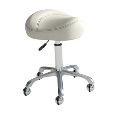 Imagem de YWJLQH Banco de sela, acessórios s, bancos de massagem para trabalho, cadeira de tarefas para barbearia e escritório, Bege