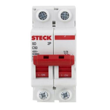 Imagem de Disjuntor Steck Bipolar Série SD62b 50A Curva C 3KA
