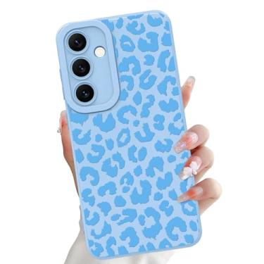 Imagem de OOK Capa compatível com Samsung Galaxy S24 Plus, estampa fofa de guepardo de leopardo azul de silicone, proteção de câmera TPU macia e fina à prova de choque para mulheres e meninas - leopardo azul