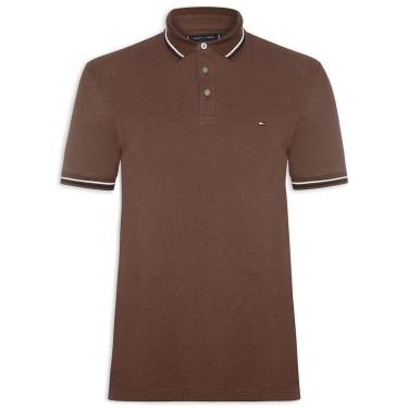 Imagem de Camisa Polo Tommy Hilfiger Tipped Slim Fit Seasonal Rosa-Masculino
