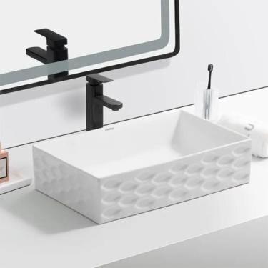 Imagem de Cuba Deend De Cerâmica Rettangolo Luna Banheiro 55x36x14 cm