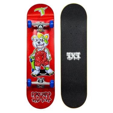 Imagem de Skate Traxart Profissional Crazy Bear Vermelho DZ-280-Unissex