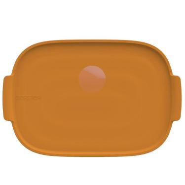 Imagem de Bandeja Refratária Retangular 32 cm Amarela Porcelana