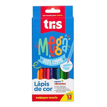 Imagem de Lápis De Cor Mega Soft Color - 12 Cores - Tris