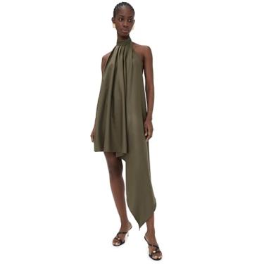 Imagem de Ronny Kobo Vestido feminino Ronny Kobo Fleur, Verde-oliva queimada, PP