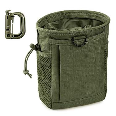 Imagem de LIVANS Bolsa de lixo tática Molle, bolsa de recuperação de revistas, bolsa de munição de drastring, cinto utilitário, bolsa de coldre militar ajustável ao ar livre para equipamento de caça de airsoft