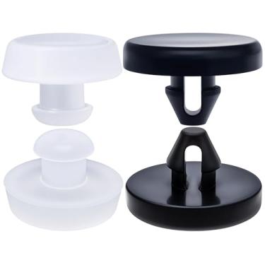 Imagem de MEAJOO Kit de batente de interruptor de luz de freio de 4 peças - Pedal de borracha durável - Ajuste universal para a maioria dos carros - Desempenho de longa duração