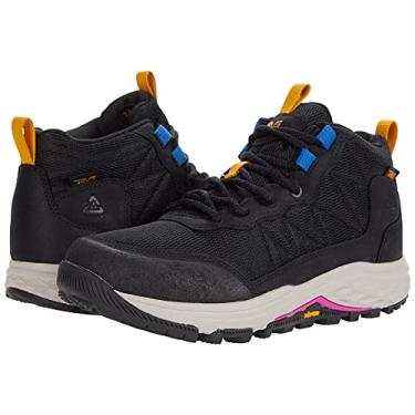 Imagem de TEVA Bota feminina Ridgeview média durável respirável impermeável para caminhada, Preto/corda elástica, 35