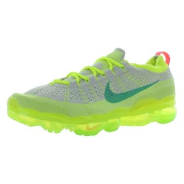 Imagem de Nike Tênis de corrida masculino Air Vapormax 2023 Flyknit, Cinza vasto/Volt/Hot Punch/Emerald Rise, 43
