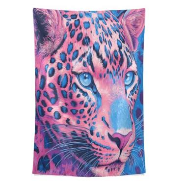 Imagem de STAYTOP Tapeçaria linda tapeçaria de parede com estampa de leopardo para decoração de casa decoração de dormitório sala de estar quarto tapete de parede (60 × 51 polegadas)