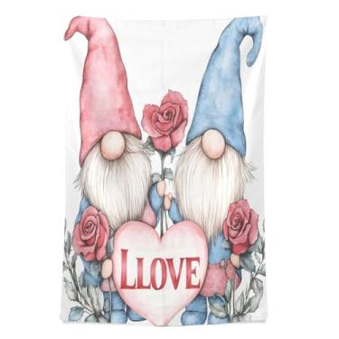 Imagem de STAYTOP Tapeçaria de parede de gnomo fofo para decoração de casa, decoração de dormitório, sala de estar, quarto, tapete de parede (90 × 60 pol)