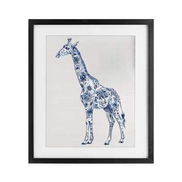 Imagem de Stupell Industries Impressão emoldurada vintage Toile Girafa preta sob vidro, design por Lettered and Lined, 16 x 13